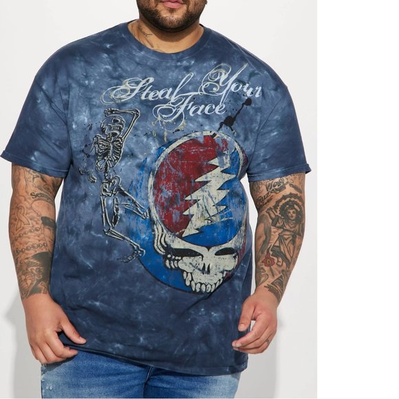 Grateful Dead Steal Your Face metal rock Tie Dye Official 3XL XXXL NWT - Picture 1 of 4
